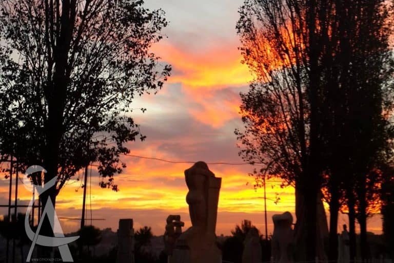 aley-symposium-statues-lebanon-sunrise
