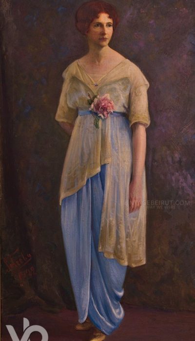 khalil-saleeby-Saleeby-Carrie-life-size-1922-Oil-100-x-200-cm-