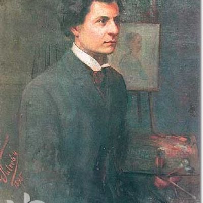 khalil-saleeby-Self-Portrait-1895-Oil-58-x-81-cm