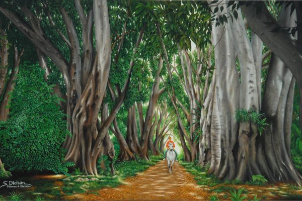 sleiman dleikan painting forest scene