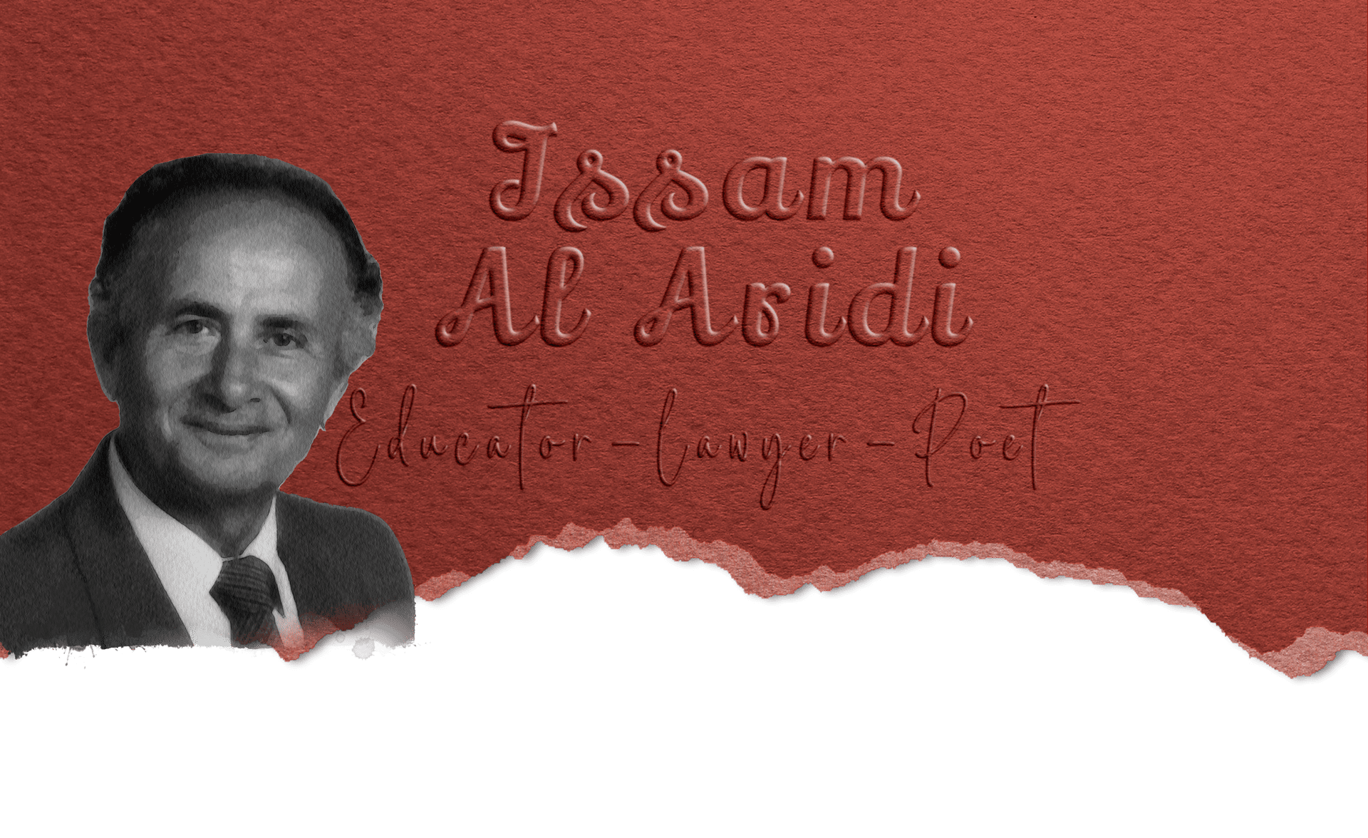 Issam Al Aridi - Born in the village of Baissour (Aley District) - educator, lawyer, poet
