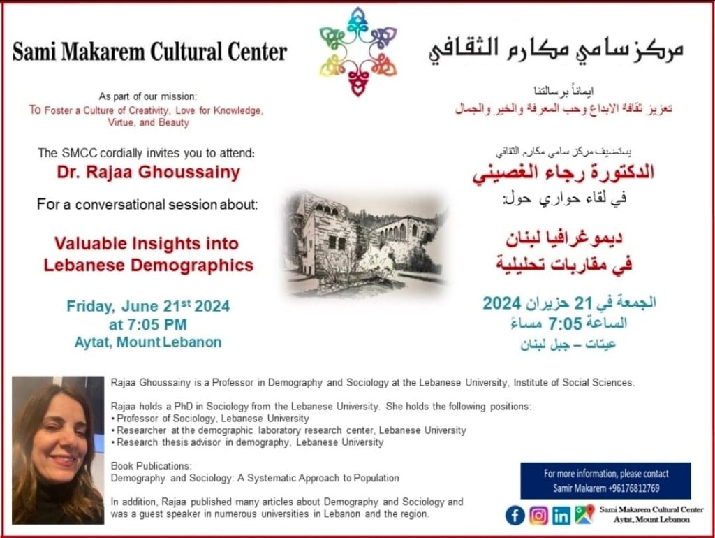 Lebanese Demographics – Sami Makarem Cultural Center – Aytat