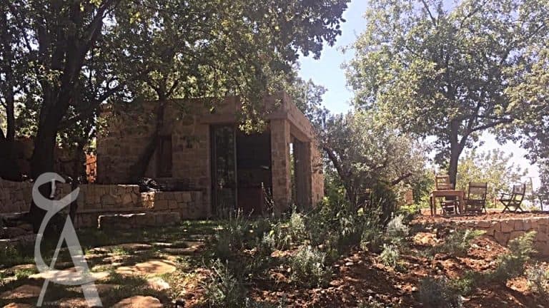 Iris Domain Btalloun Mount Lebanon wine tasting room old stone cottage